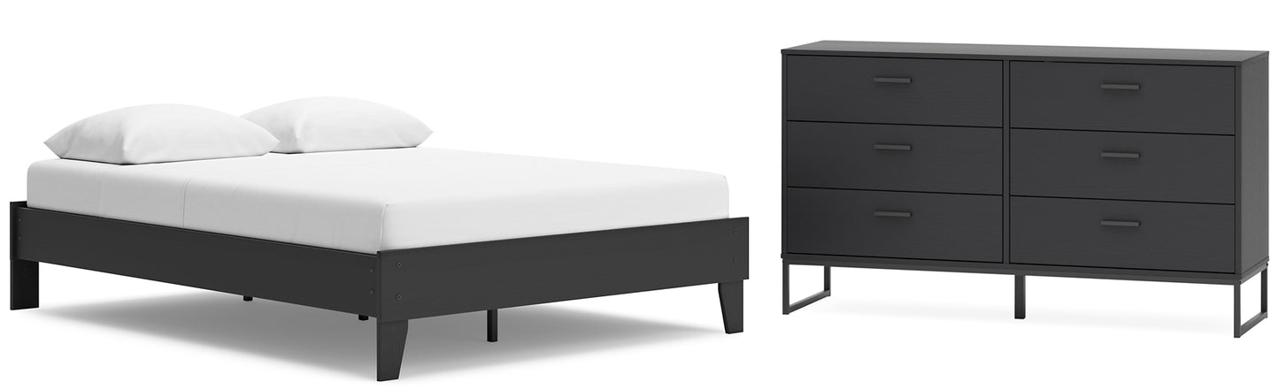 Socalle Queen Platform Bed with Dresser