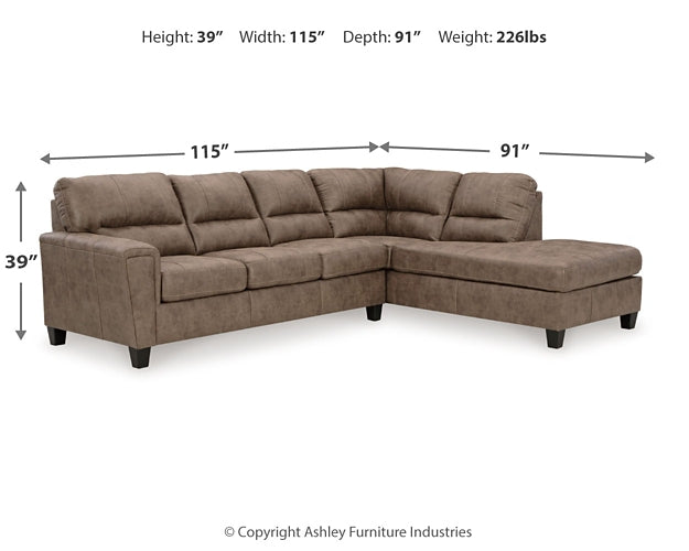 Navi 2-Piece Sectional Sofa Chaise