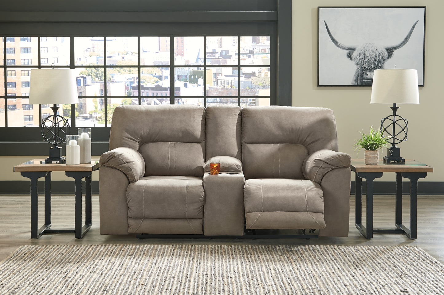 Cavalcade DBL REC PWR Loveseat w/Console