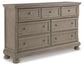 Lettner California King Panel Bed with Dresser