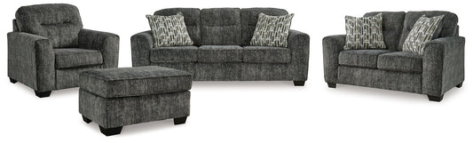 Lonoke Sofa, Loveseat, Chair and Ottoman