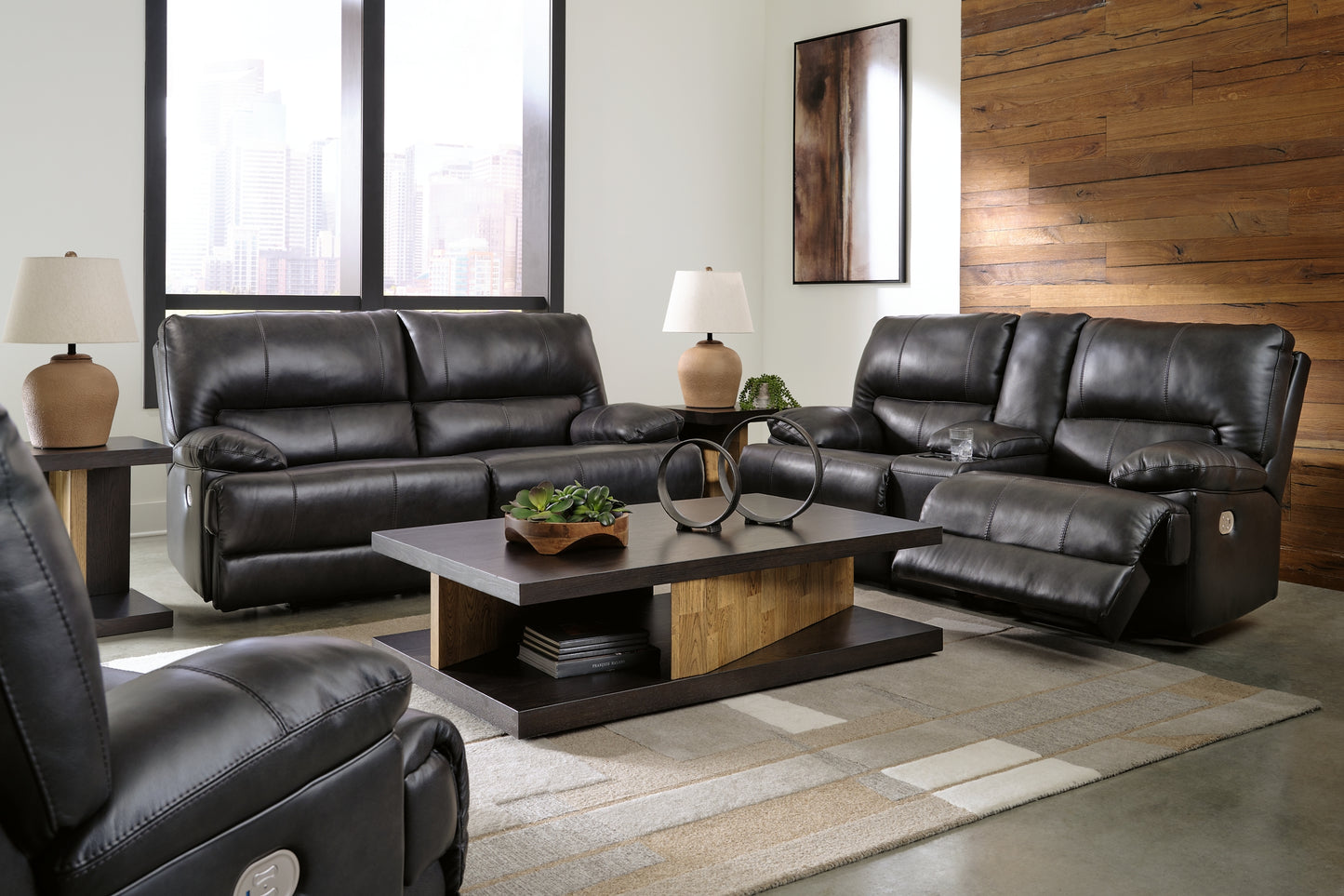 Mountainous Sofa, Loveseat and Recliner